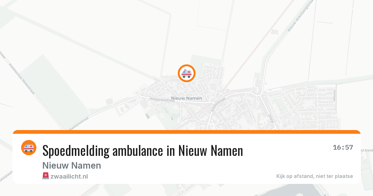 Spoedmelding ambulance in Nieuw Namen — 10 jun 2026