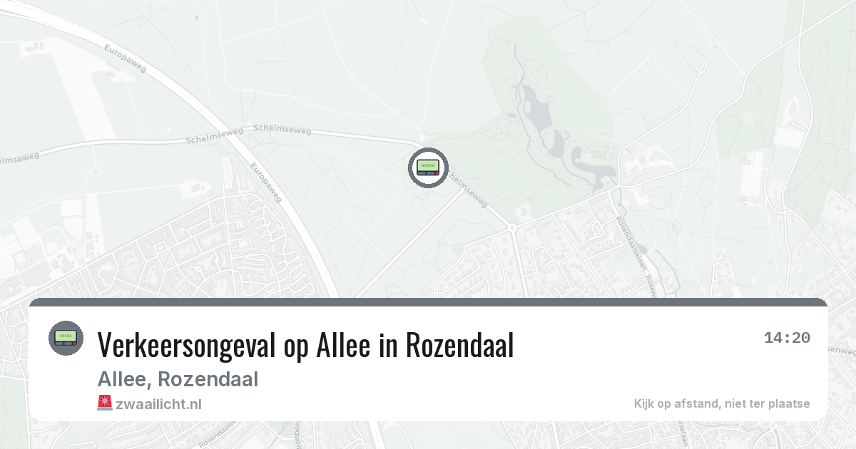 Verkeersongeval op Allee in Rozendaal — 7 apr 2026