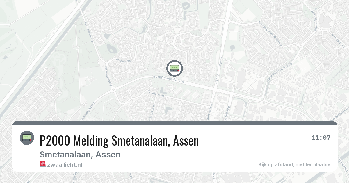 P2000 Melding Smetanalaan, Assen — 25 feb 2026