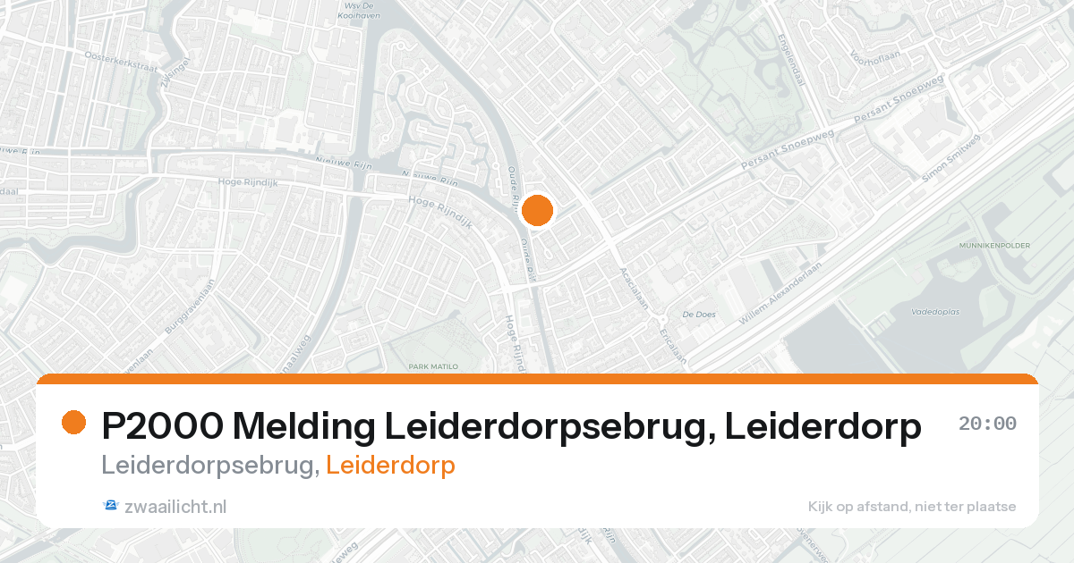 P2000 Melding Leiderdorpsebrug, Leiderdorp — 11 mei 2026