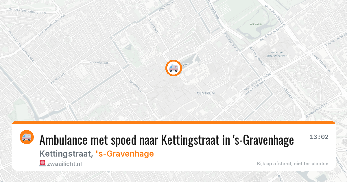 Ambulance met spoed naar Kettingstraat in 's-Gravenhage — 27 apr 2026