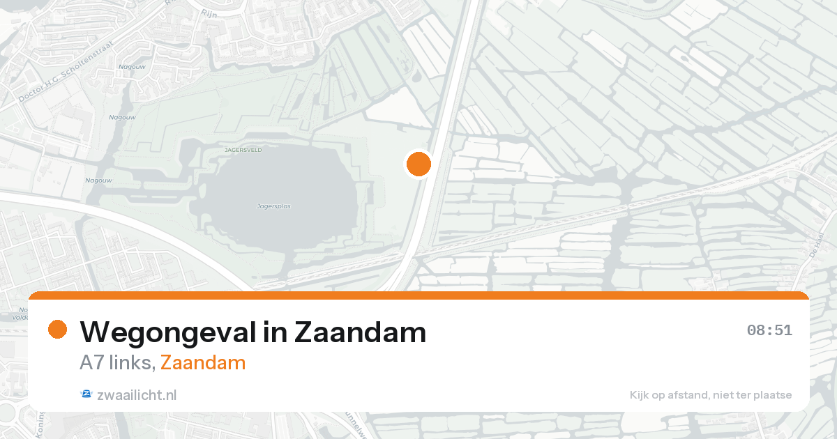 Wegongeval in Zaandam — 18 aug 2026