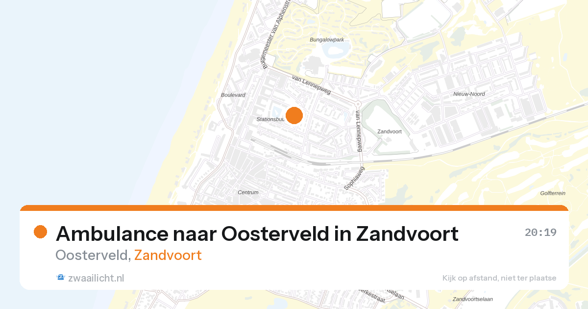 Ambulance naar Oosterveld in Zandvoort — 26 aug 2026