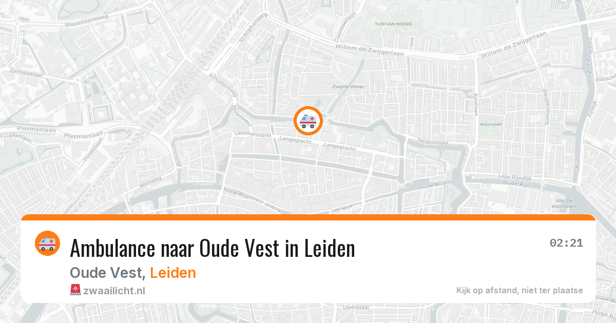 Ambulance naar Oude Vest in Leiden — 18 jul 2026