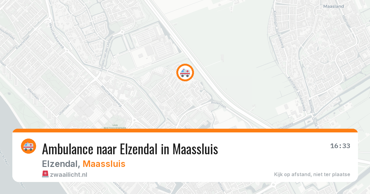 Ambulance naar Elzendal in Maassluis — 14 aug 2026