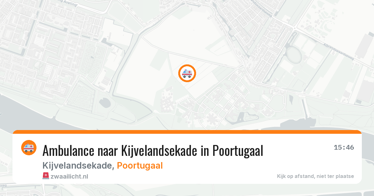 Ambulance naar Kijvelandsekade in Poortugaal — 6 aug 2026