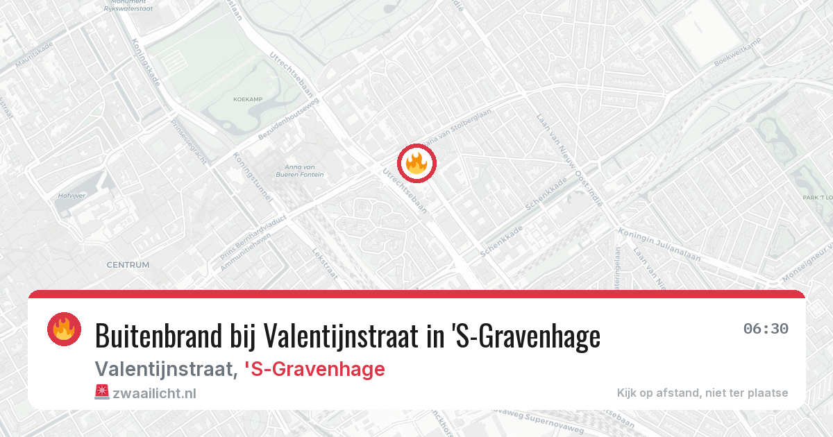 Buitenbrand bij Valentijnstraat in 'S-Gravenhage — 10 jun 2026