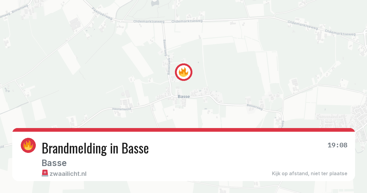 Brandmelding in Basse — 18 apr 2026