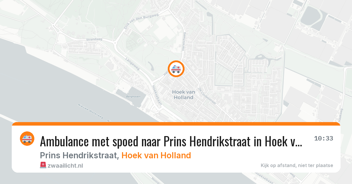 Ambulance met spoed naar Prins Hendrikstraat in Hoek van Holland — 21 mei 2026