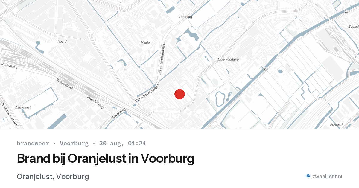 Brand bij Oranjelust in Voorburg — 29 aug 2026