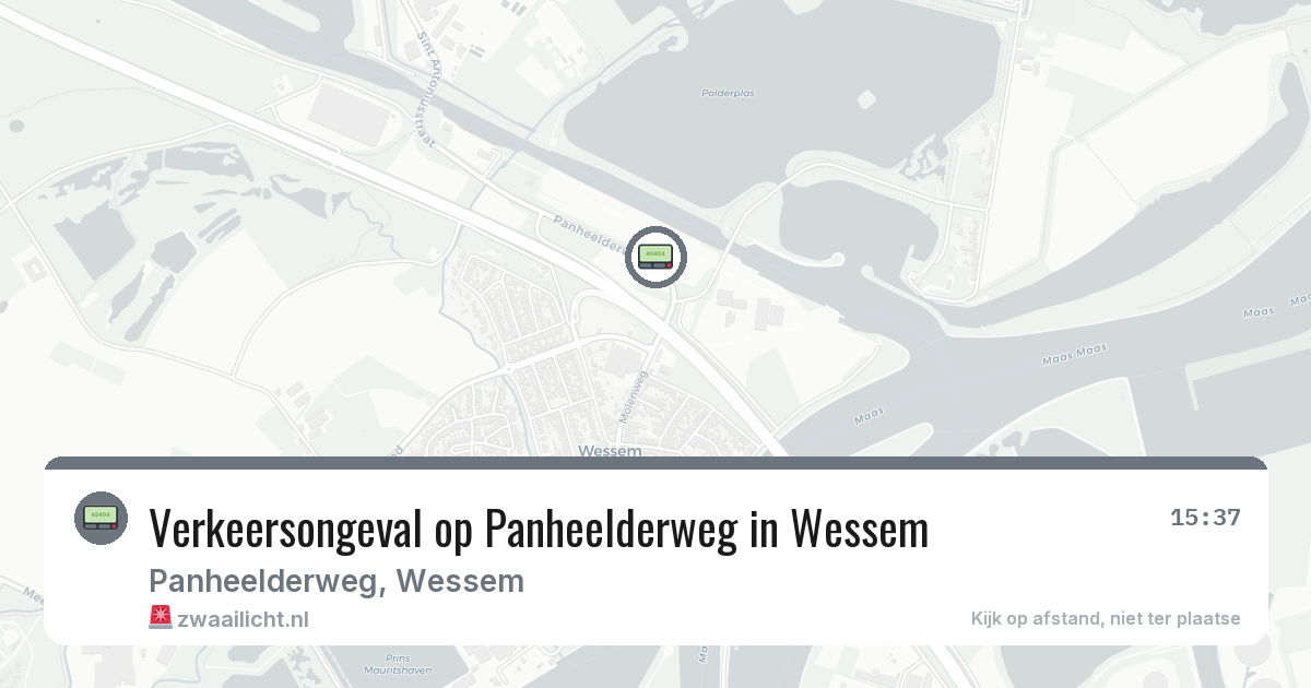 Verkeersongeval op Panheelderweg in Wessem — 26 jun 2026