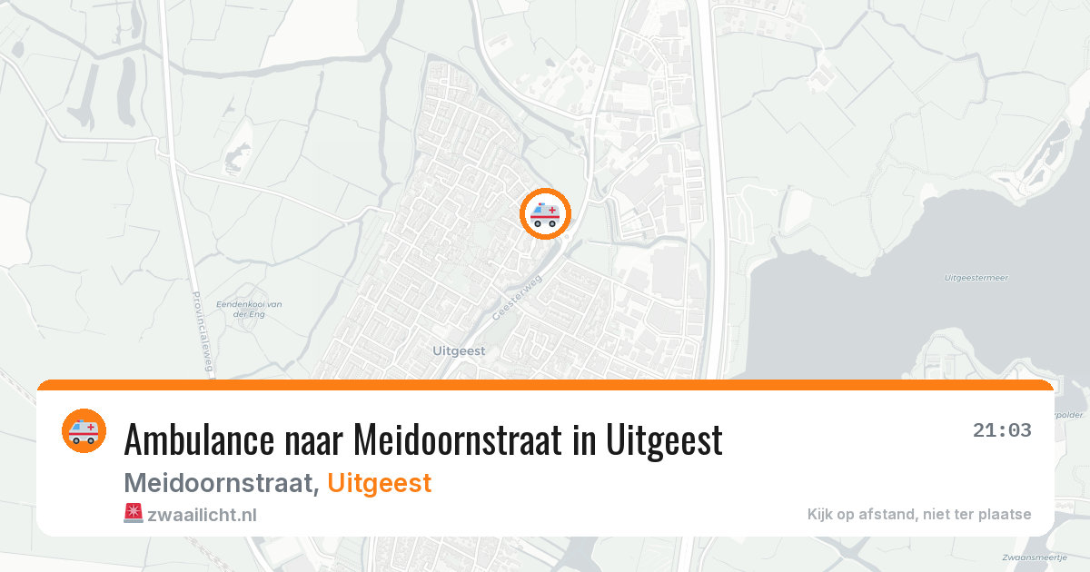 Ambulance naar Meidoornstraat in Uitgeest — 2 aug 2026