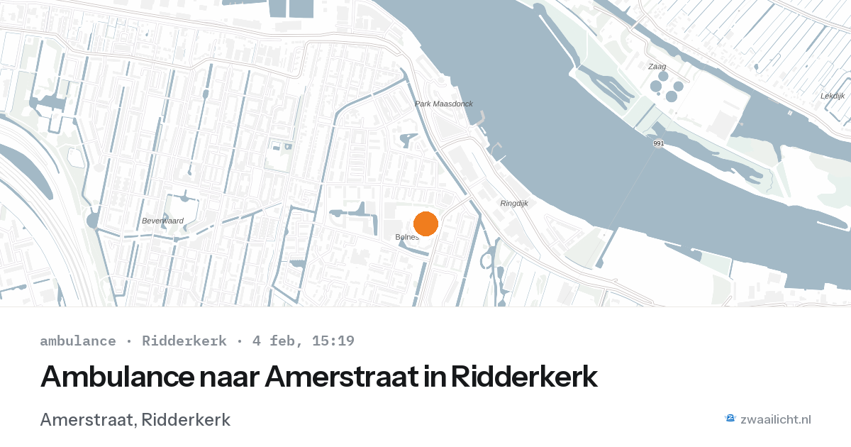 Ambulance naar Amerstraat in Ridderkerk — 4 feb 2026