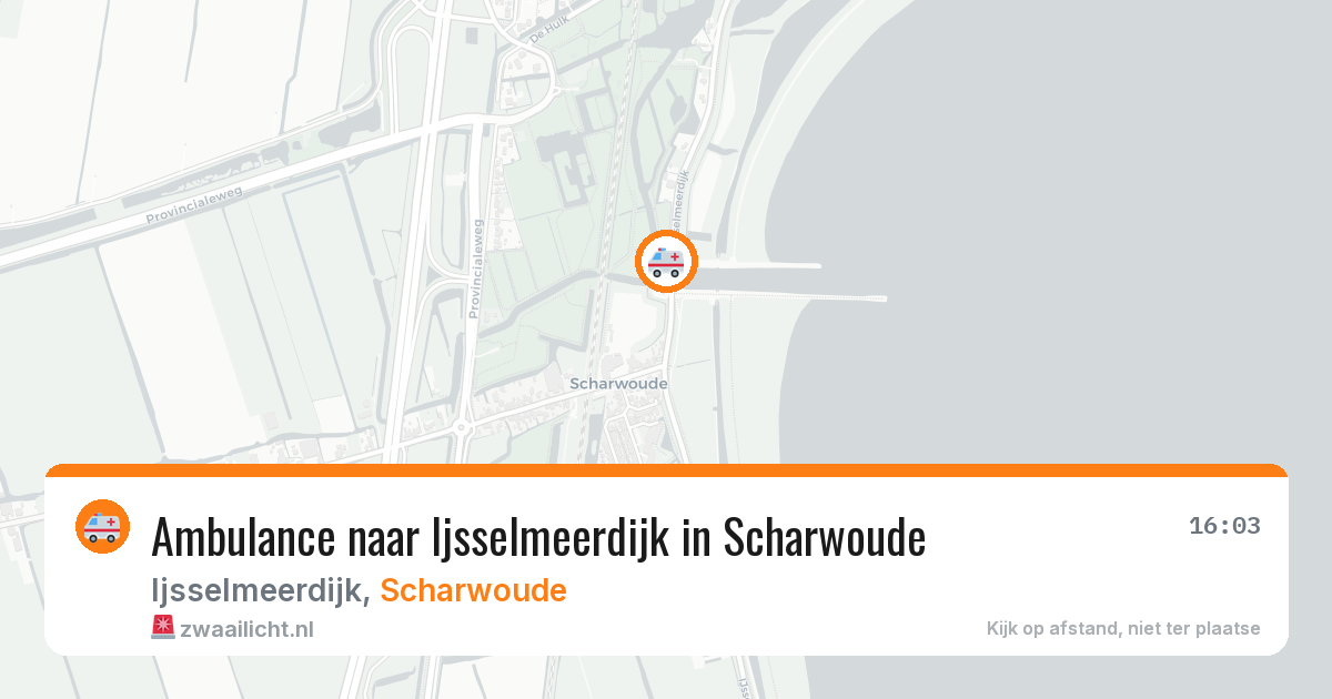 Ambulance naar Ijsselmeerdijk in Scharwoude — 8 mrt 2026