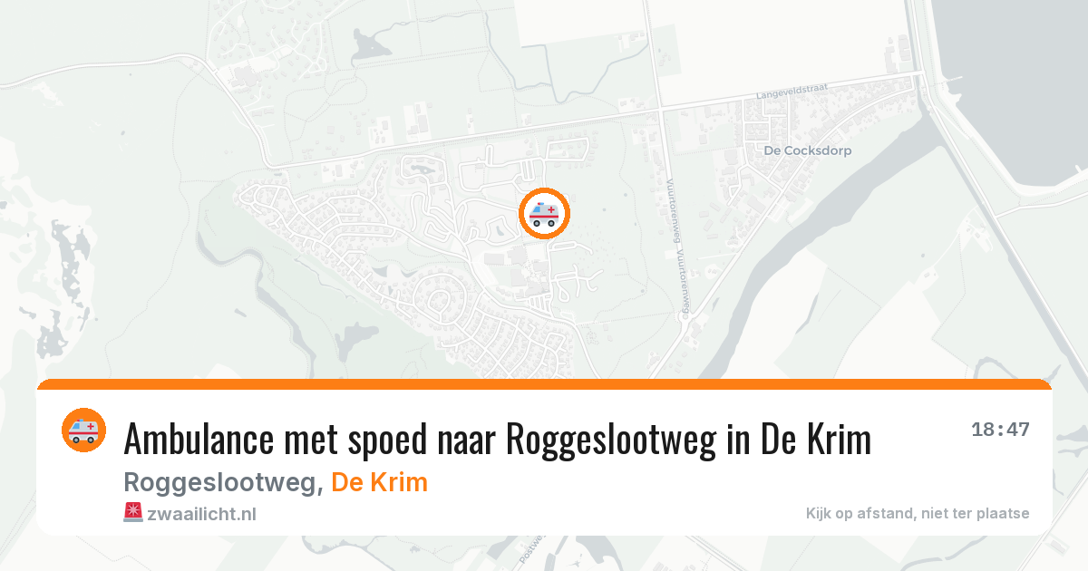 Ambulance met spoed naar Roggeslootweg in De Krim — 2 aug 2026