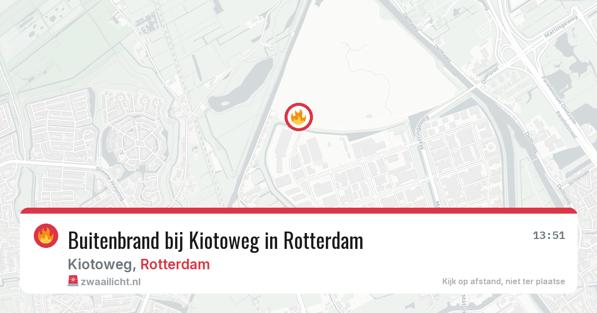 Buitenbrand bij Kiotoweg in Rotterdam — 22 apr 2026