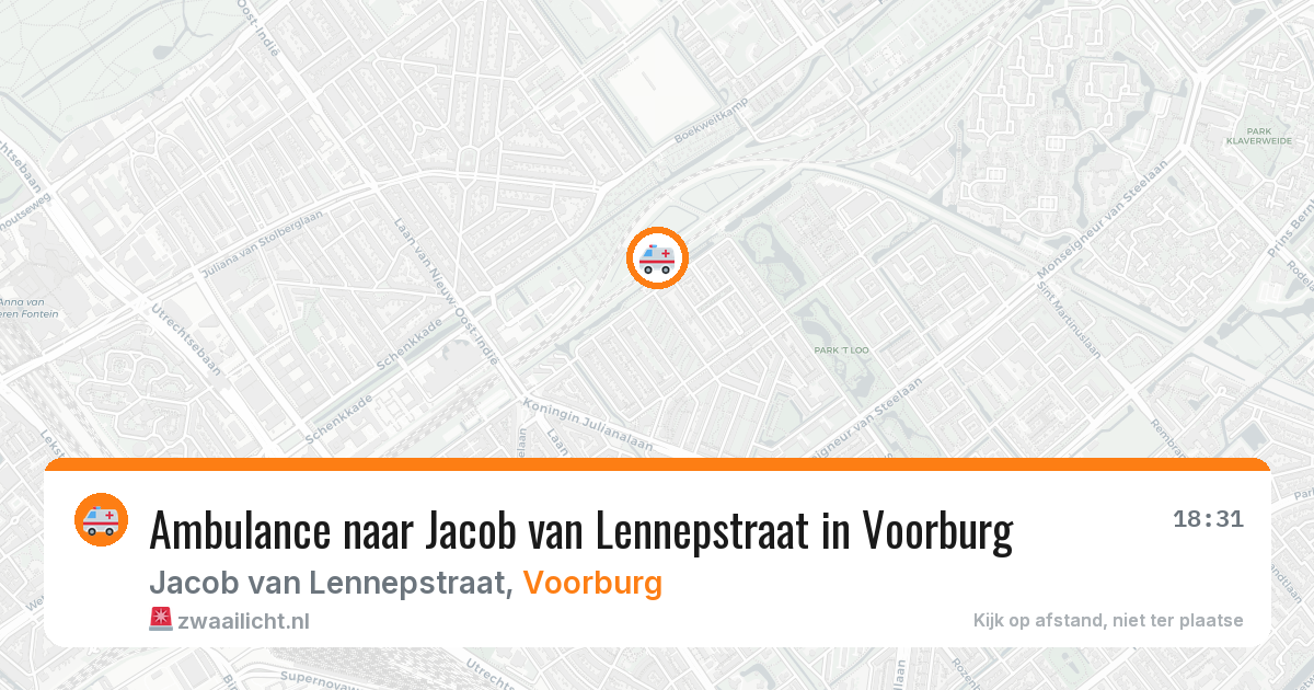 Ambulance naar Jacob van Lennepstraat in Voorburg — 17 mei 2026