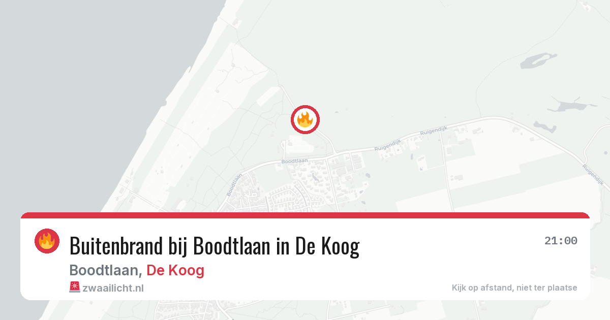 Buitenbrand bij Boodtlaan in De Koog — 30 jun 2026