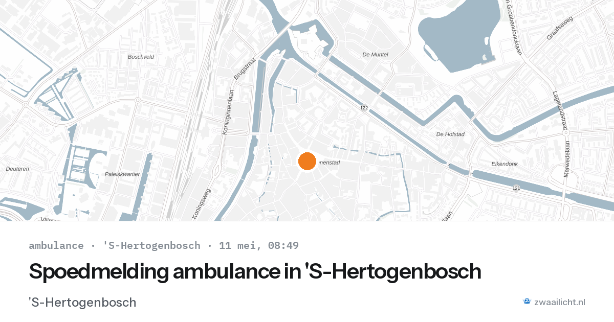 Spoedmelding ambulance in 'S-Hertogenbosch — 11 mei 2026