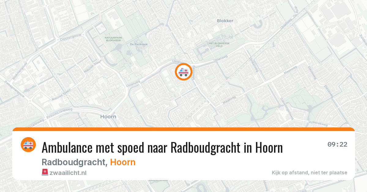 Ambulance met spoed naar Radboudgracht in Hoorn — 14 apr 2026