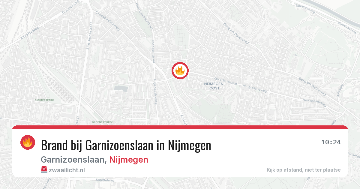 Brand bij Garnizoenslaan in Nijmegen — 12 jul 2026