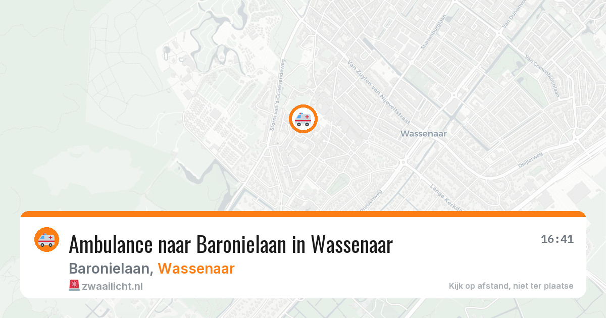 Ambulance naar Baronielaan in Wassenaar — 1 jul 2026
