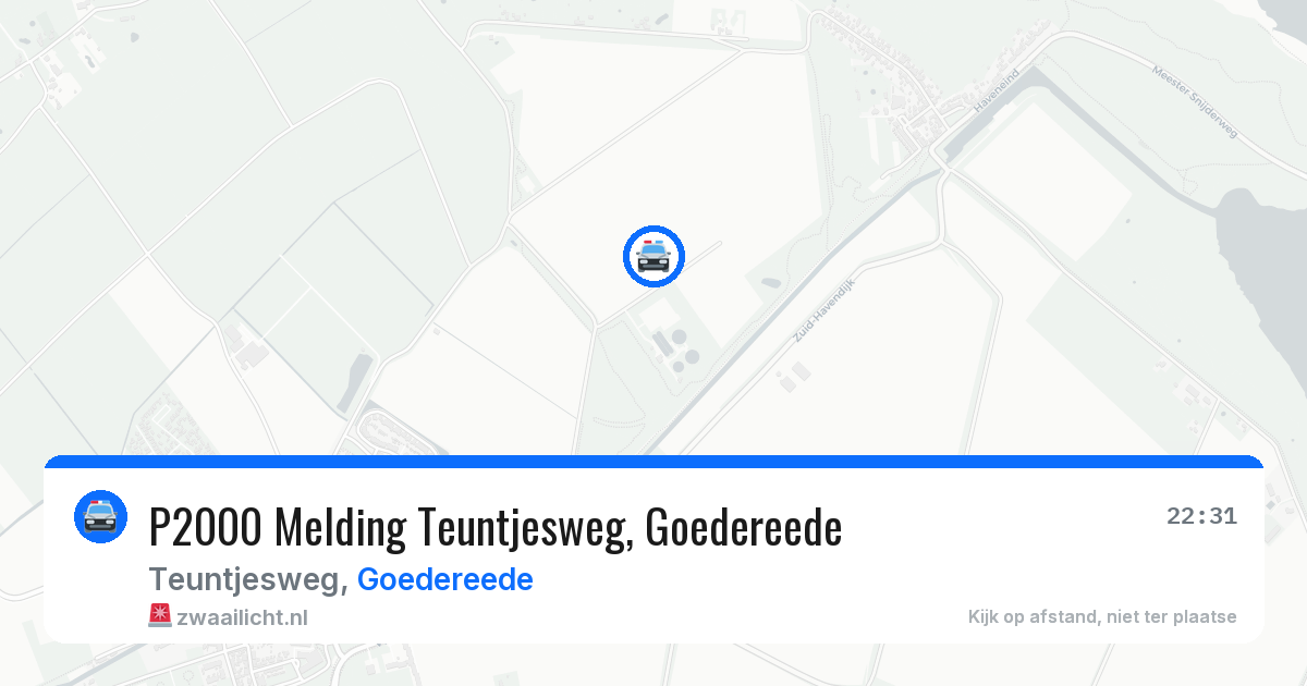 P2000 Melding Teuntjesweg, Goedereede — 4 jul 2026