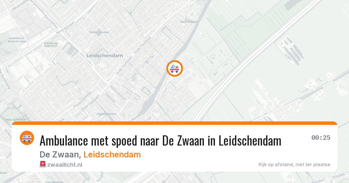 Ambulance met spoed naar De Zwaan in Leidschendam — 24 mei 2026