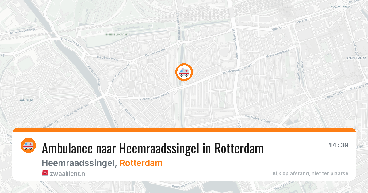 Ambulance naar Heemraadssingel in Rotterdam — 11 aug 2026