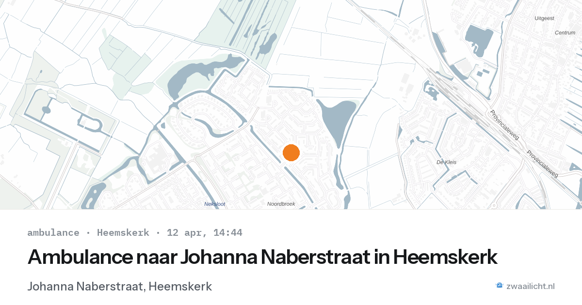 Ambulance naar Johanna Naberstraat in Heemskerk — 12 apr 2026