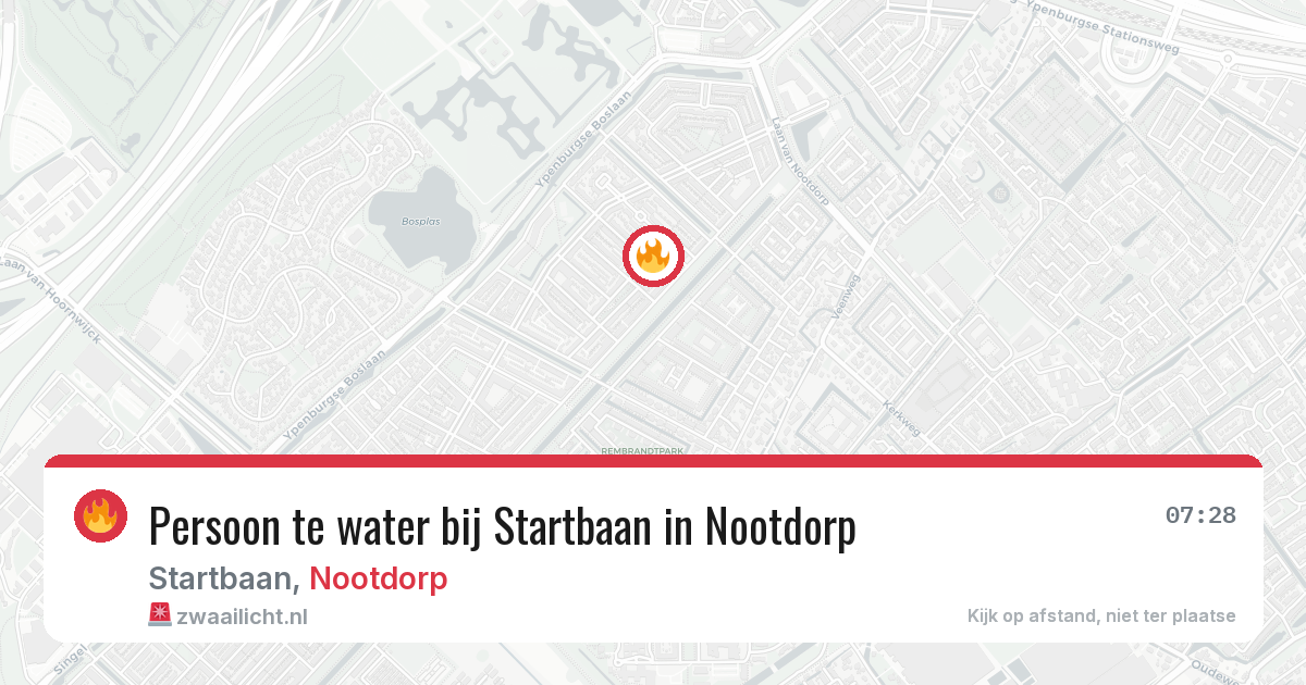 Persoon te water bij Startbaan in Nootdorp — 10 aug 2026