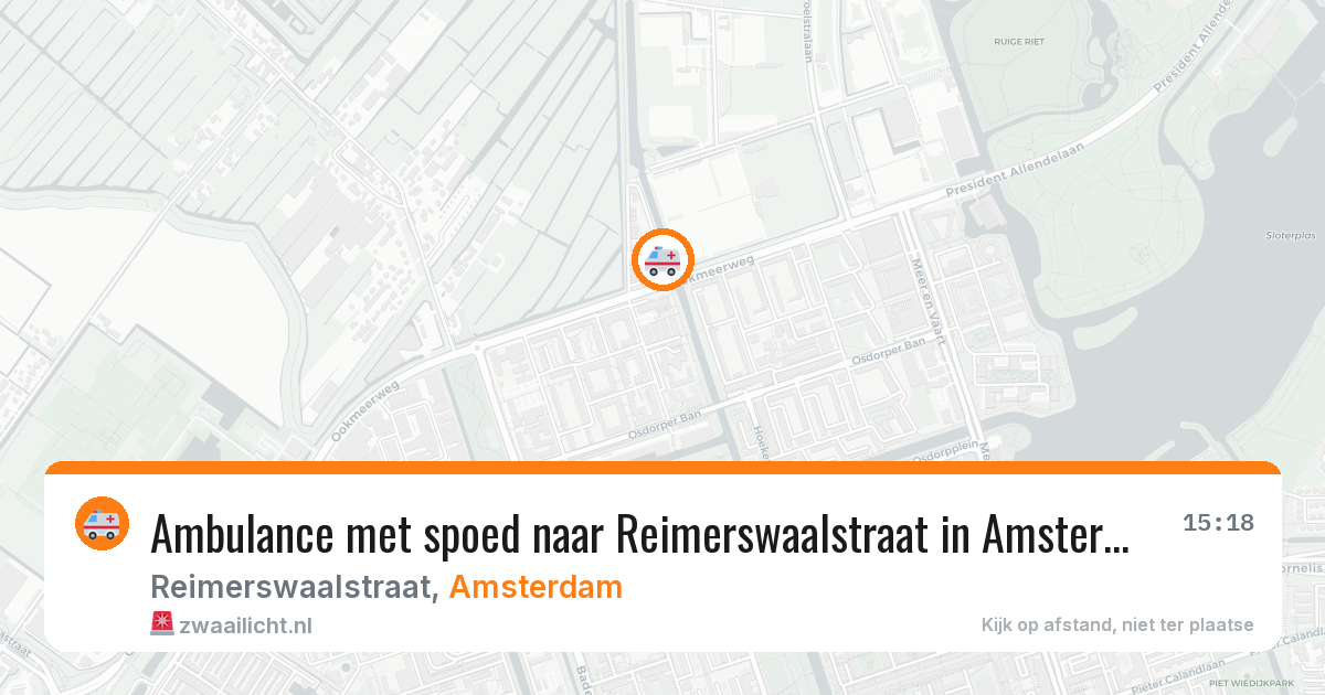 Ambulance met spoed naar Reimerswaalstraat in Amsterdam — 8 feb 2026