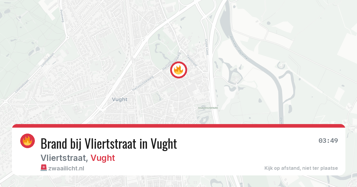 Brand bij Vliertstraat in Vught — 8 mrt 2026