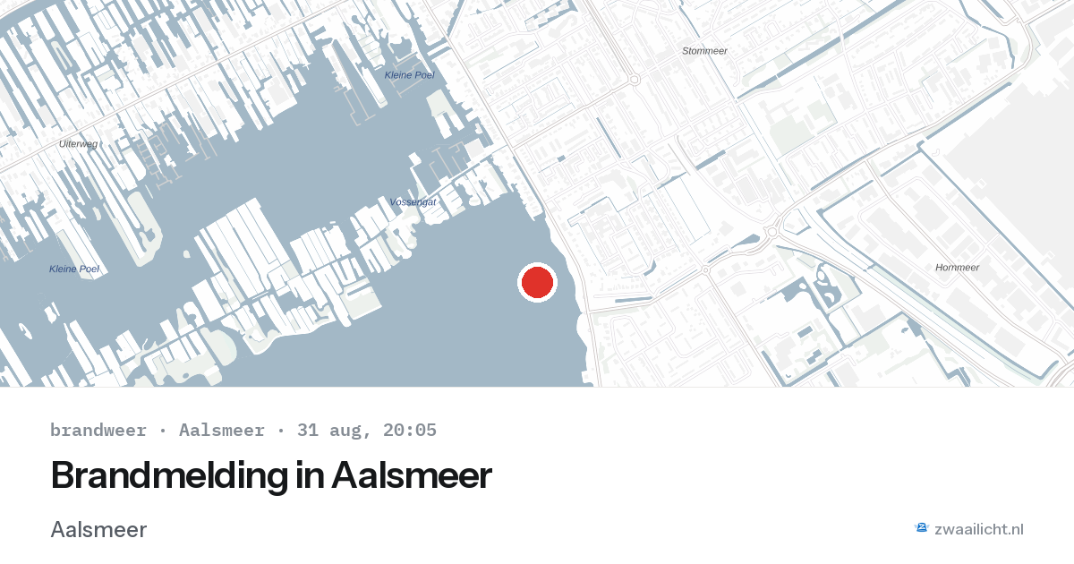 Brandmelding in Aalsmeer — 31 aug 2026