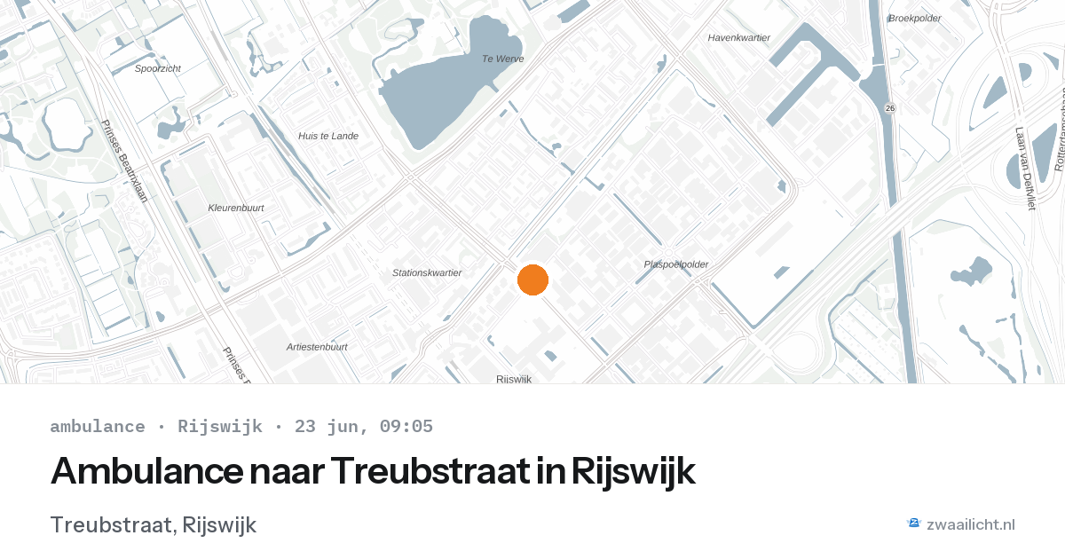 Ambulance naar Treubstraat in Rijswijk — 23 jun 2026