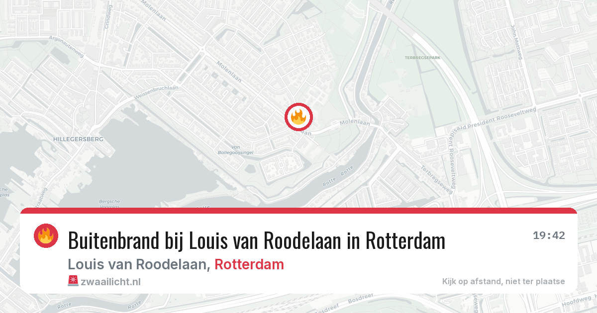 Buitenbrand bij Louis van Roodelaan in Rotterdam — 1 aug 2026