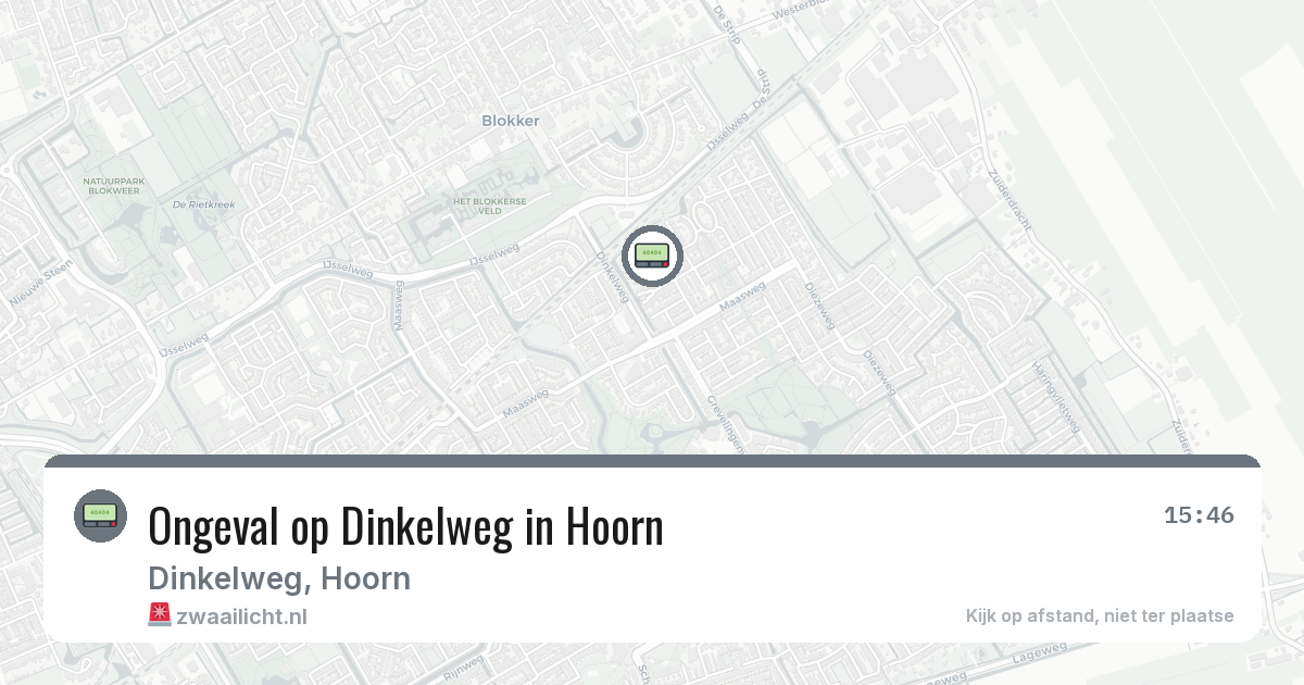 Ongeval op Dinkelweg in Hoorn — 5 feb 2026