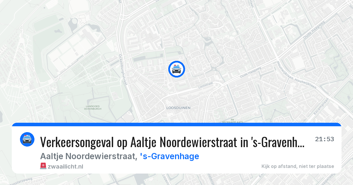 Verkeersongeval op Aaltje Noordewierstraat in 's-Gravenhage — 4 mei 2026