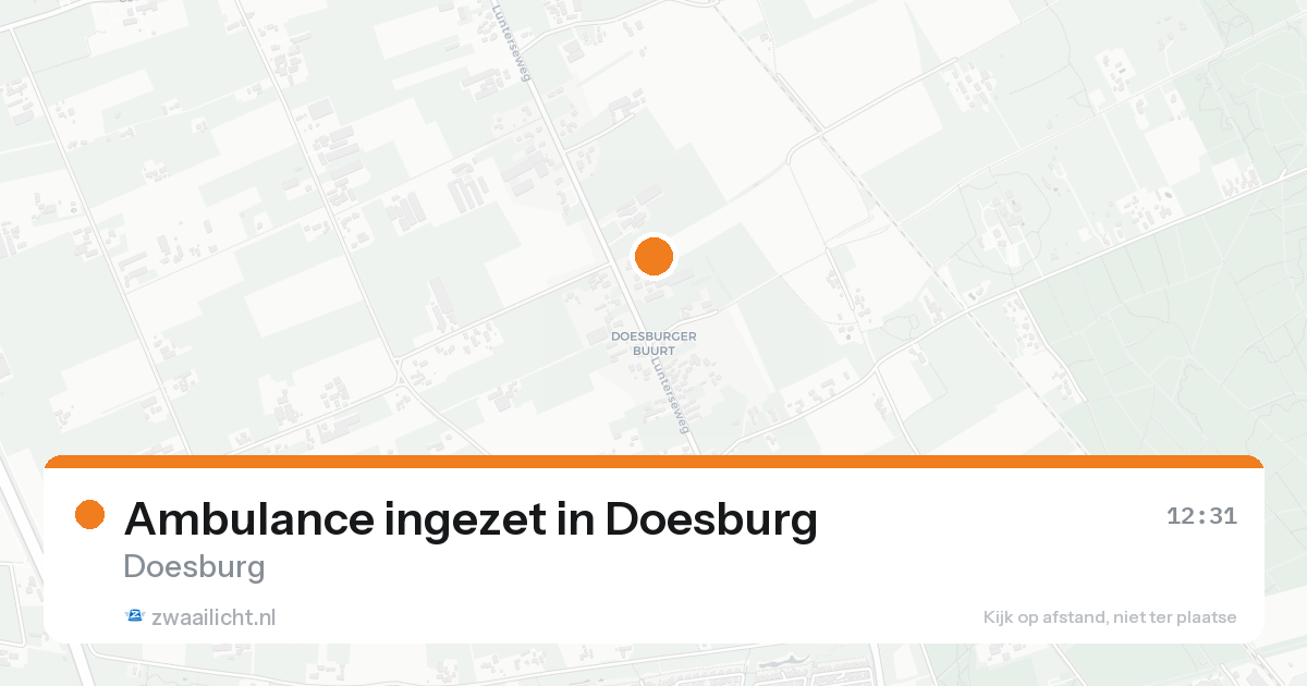 Ambulance ingezet in Doesburg — 31 jan 2026