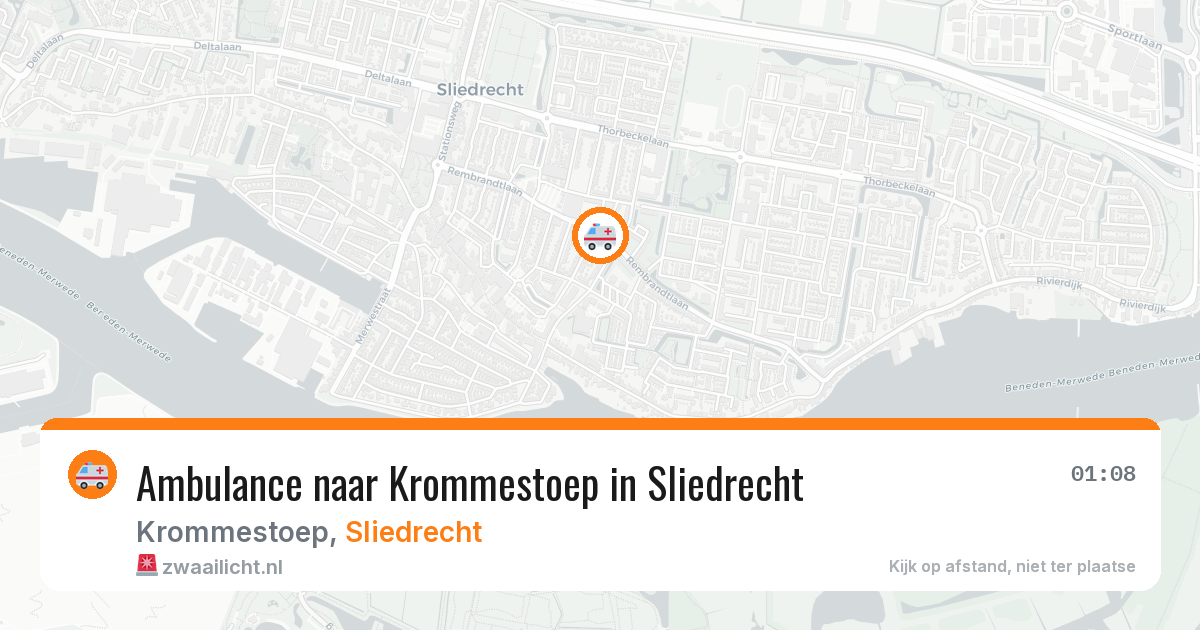 Ambulance naar Krommestoep in Sliedrecht — 2 apr 2026