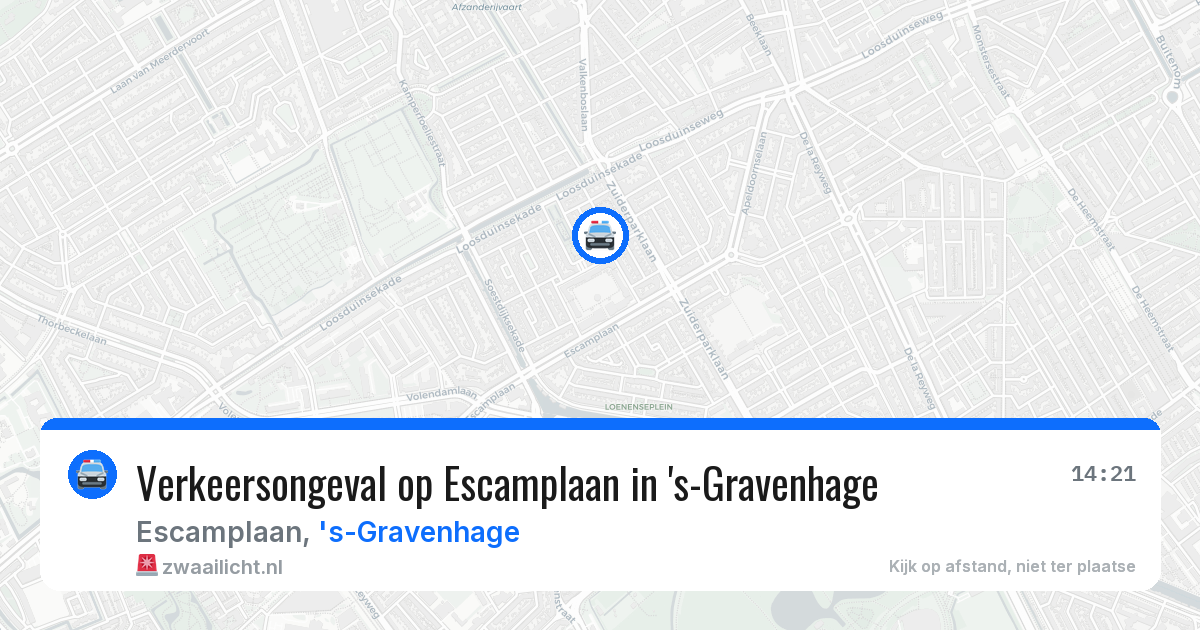 Verkeersongeval op Escamplaan in 's-Gravenhage — 2 apr 2026