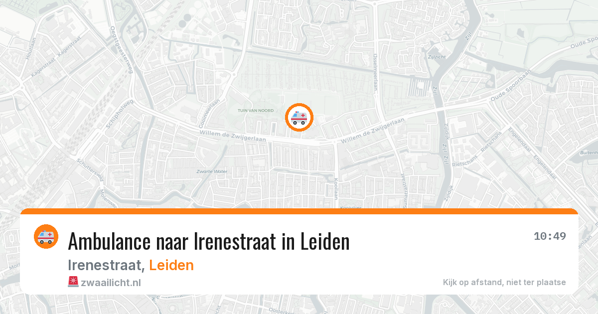 Ambulance naar Irenestraat in Leiden — 19 mei 2026
