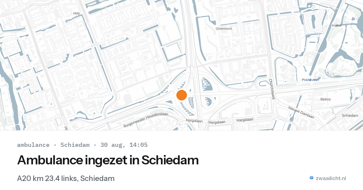 Ambulance ingezet in Schiedam — 30 aug 2026