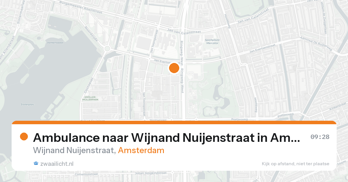 Ambulance naar Wijnand Nuijenstraat in Amsterdam — 22 jul 2026