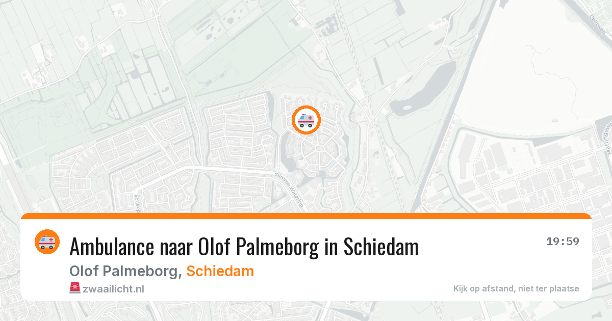 Ambulance naar Olof Palmeborg in Schiedam — 13 aug 2026
