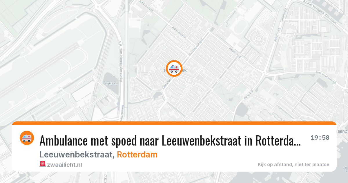 Ambulance met spoed naar Leeuwenbekstraat in Rotterdam — 25 jun 2026