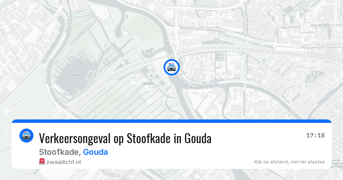 Verkeersongeval op Stoofkade in Gouda — 25 mei 2026