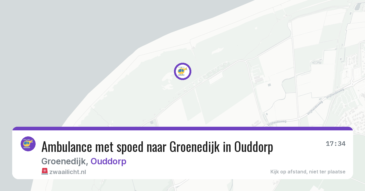 Ambulance met spoed naar Groenedijk in Ouddorp — 11 aug 2026