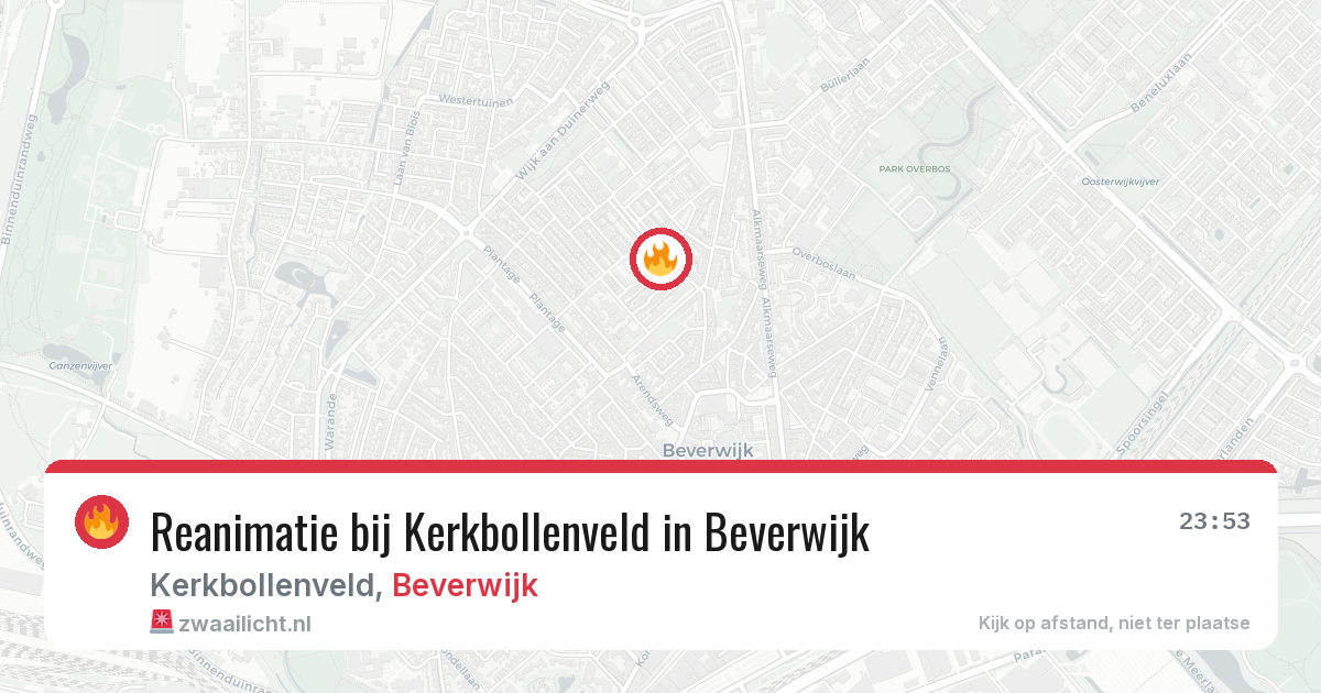Reanimatie bij Kerkbollenveld in Beverwijk — 8 jun 2026