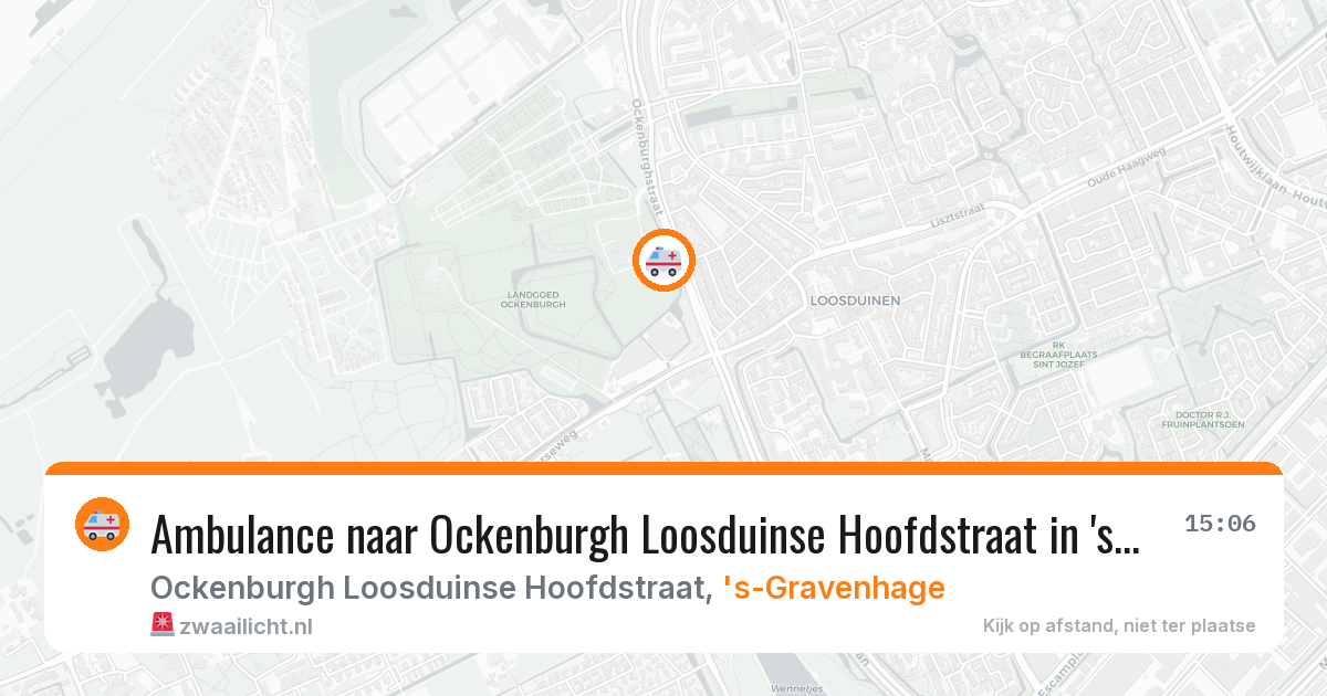 Ambulance naar Ockenburgh Loosduinse Hoofdstraat in 's-Gravenhage — 8 feb 2026